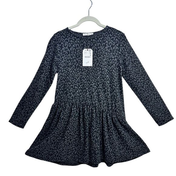 ZARA Drop Waist Leopard Dress, SIZE 13/14 - Picture 1 of 9